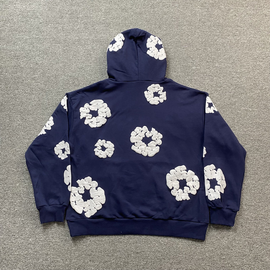 DENIM TEARS COTTON WREATH HOODIE NAVY - netstar®