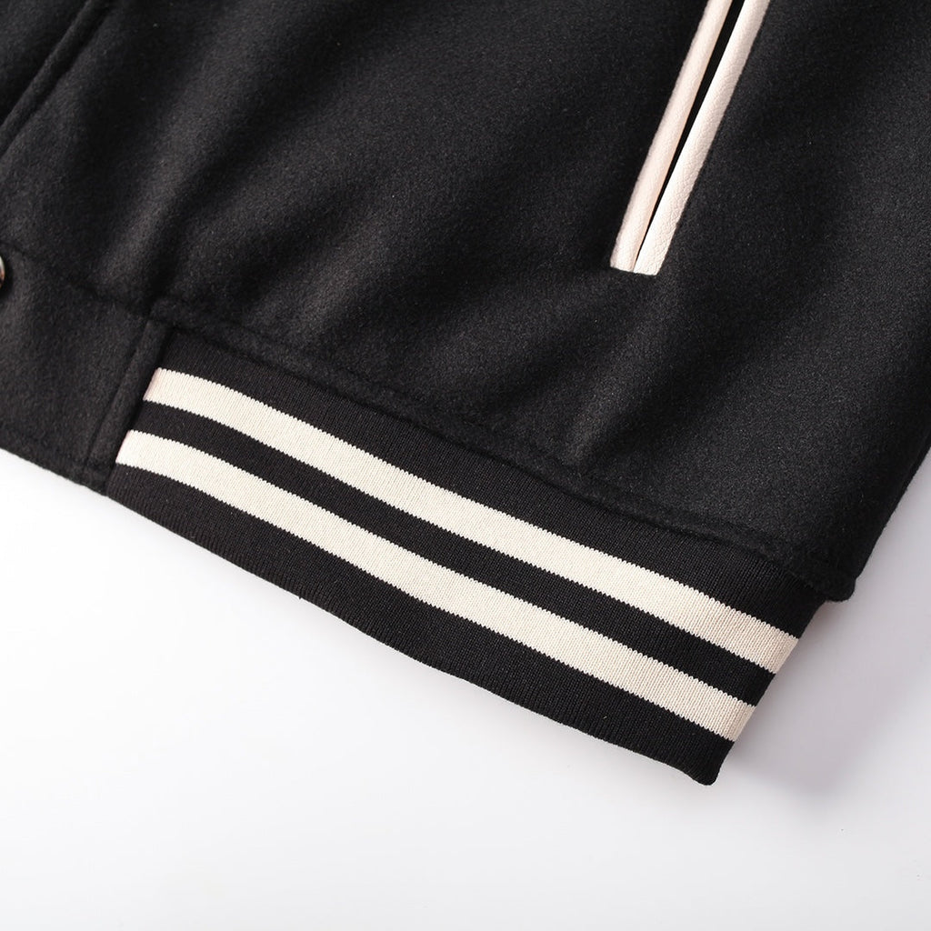 CHROME HEARTS HORSE SHOE LOGO VARSITY JACKET BLACK - netstar®