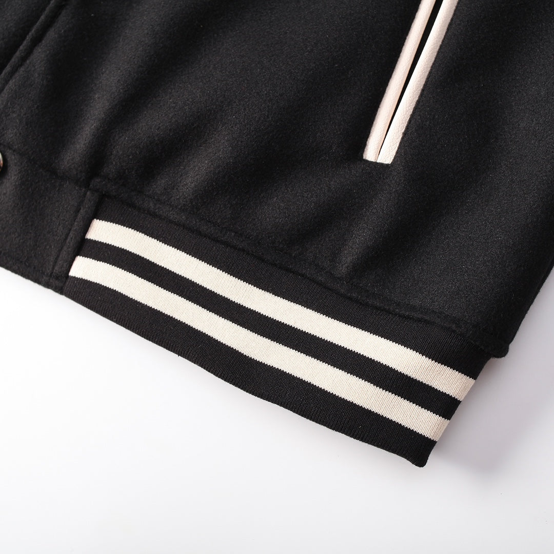 CHROME HEARTS HORSE SHOE LOGO VARSITY JACKET BLACK - netstar®