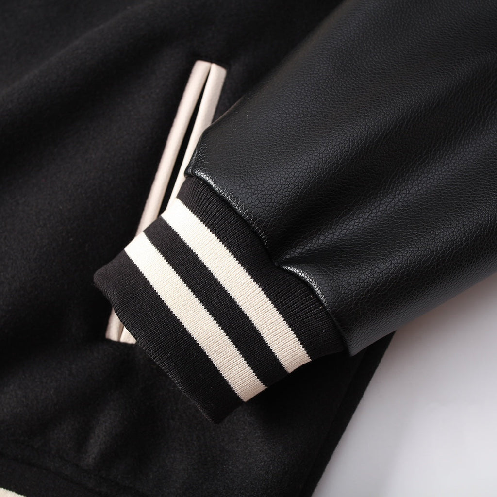 CHROME HEARTS HORSE SHOE LOGO VARSITY JACKET BLACK - netstar®