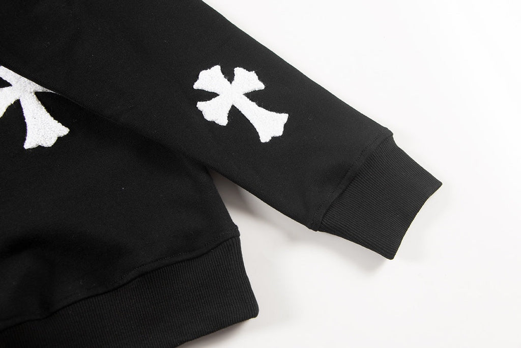 CHROME HEARTS WOOL WHITE CROSS SWEATSHIRT BLACK - netstar®