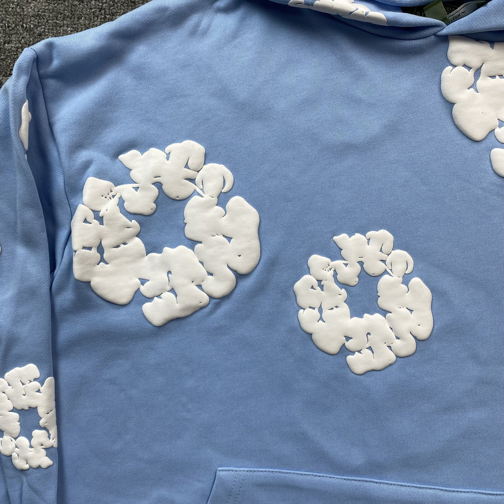 DENIM TEARS COTTON WREATH HOODIE BABY BLUE - netstar®