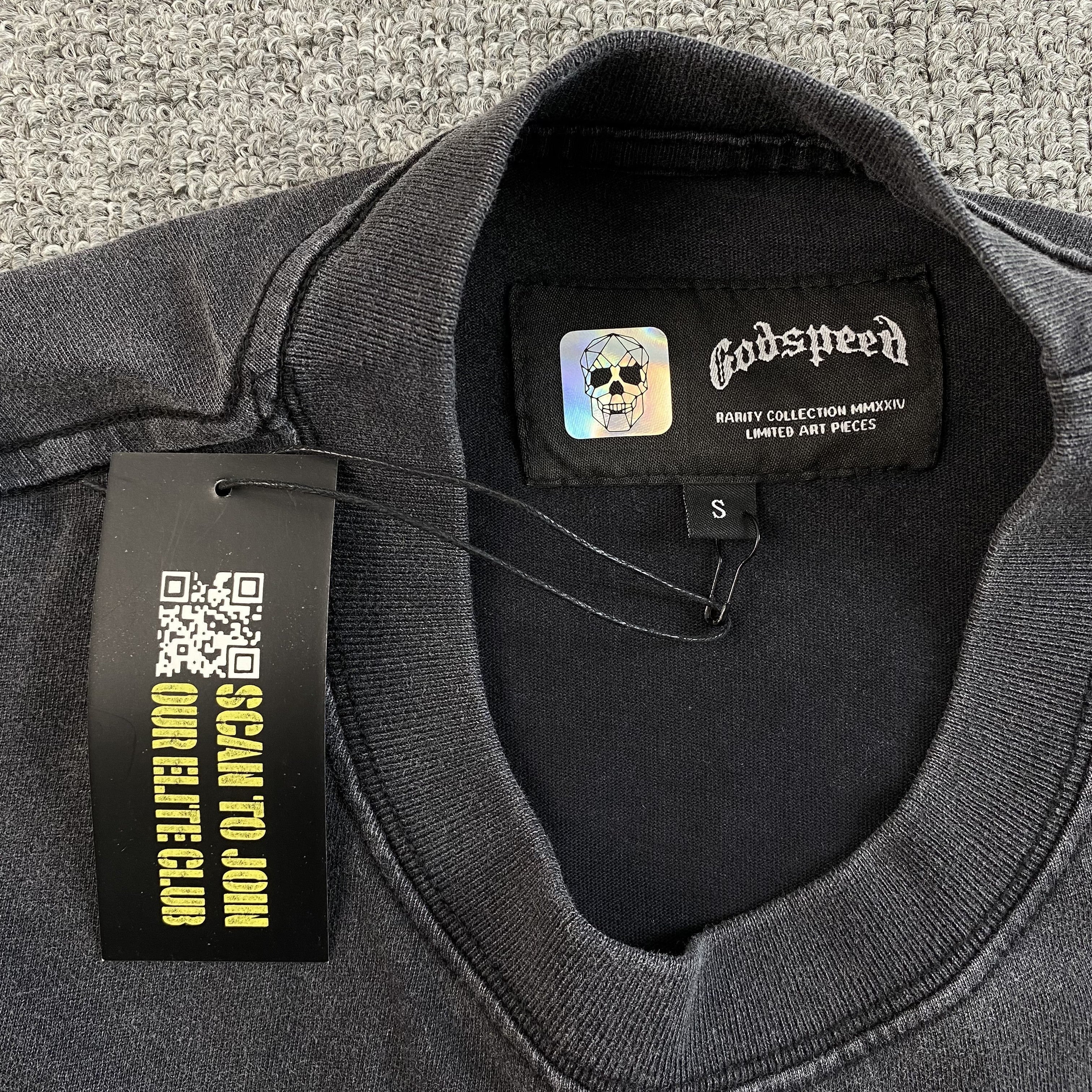 GODSPEED VICTORY TOAST T-SHIRT WASHED BLACK - netstar®