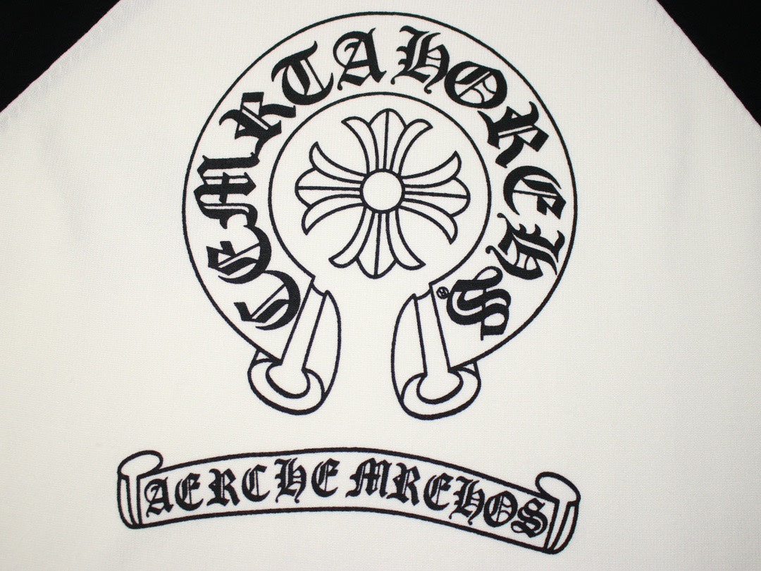 CHROME HEARTS HORSE SHOE LOGO LONGSLEEVE WHITE BLACK - netstar®