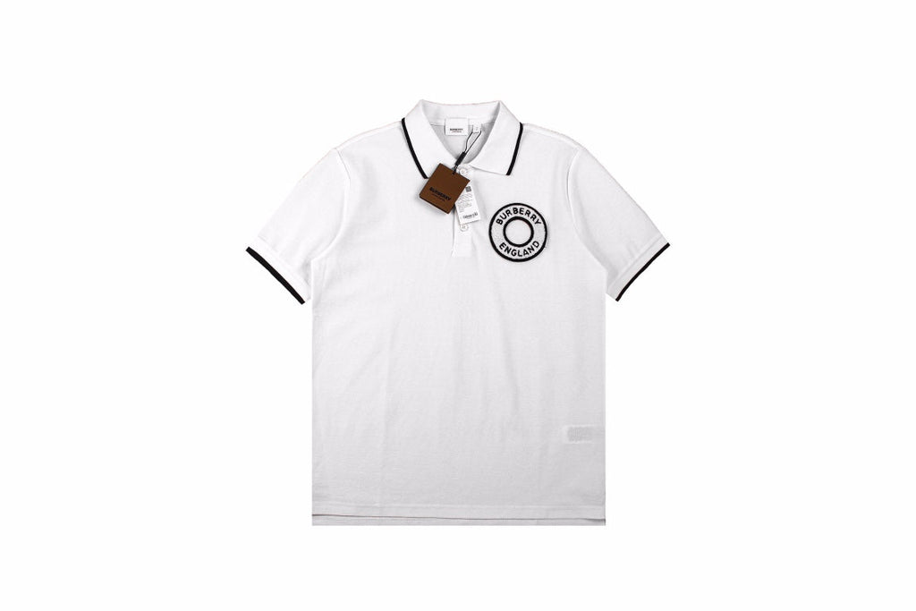 Burberry Textured Polo Shirt in White