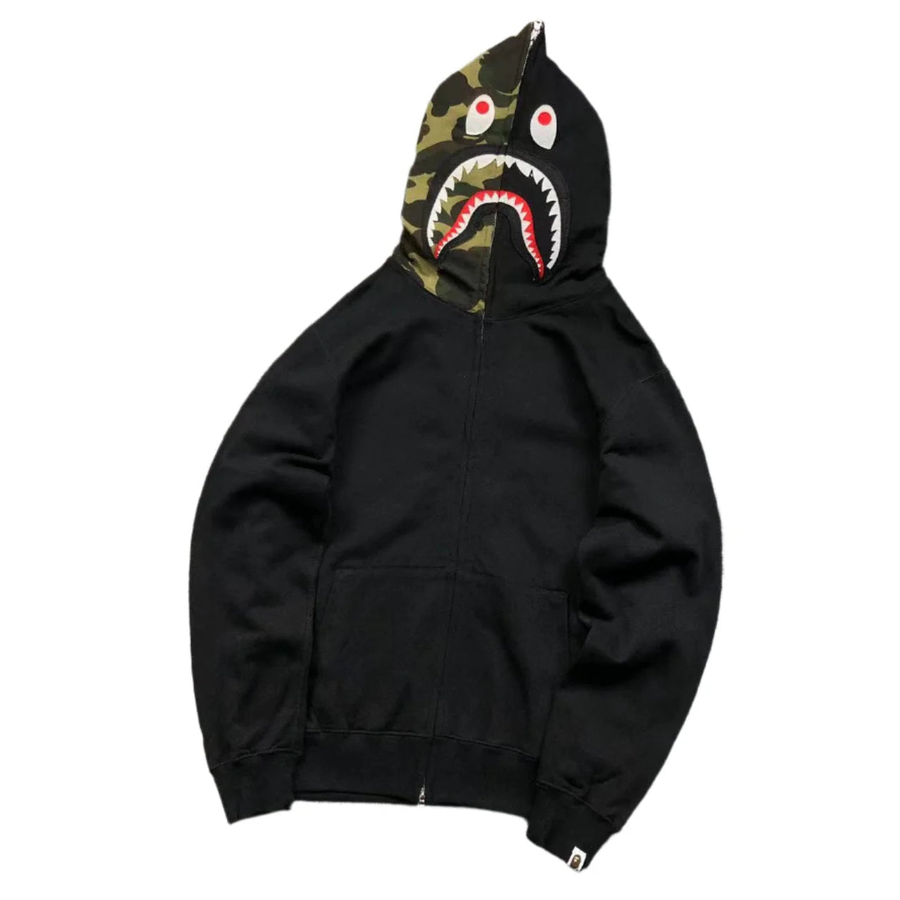 BAPE SHARK FULL ZIP HOODIE BLACK - netstar®