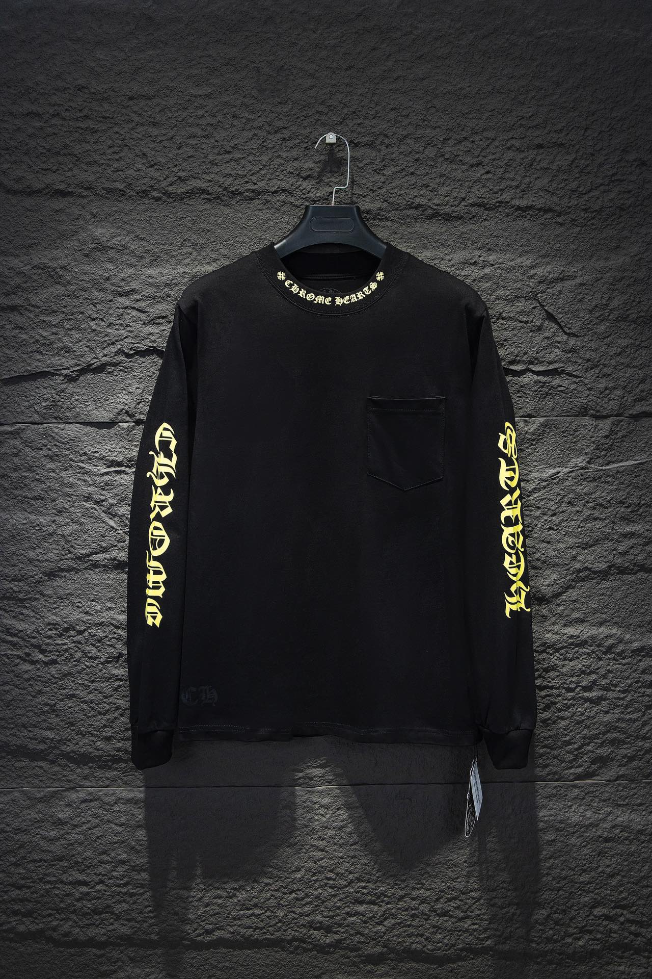 CHROME HEARTS YELLOW COLLAR LONGSLEEVE BLACK - netstar®
