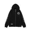 CHROME HEARTS ASYMMETRICAL ZIP HOODIE BLACK - netstar®