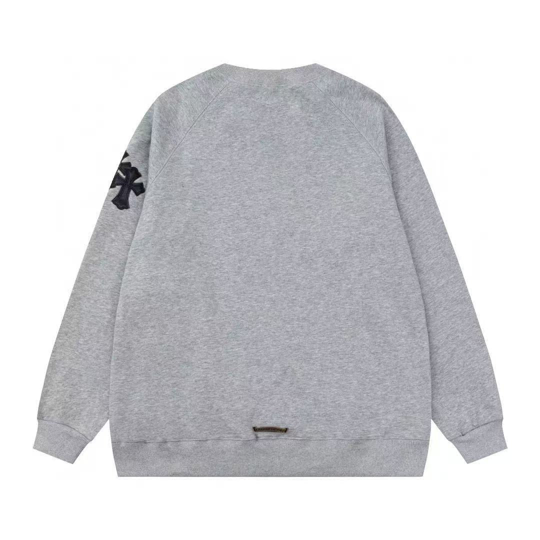 CHROME HEARTS CROSS PATCH SWEATSHIRT GREY - netstar®