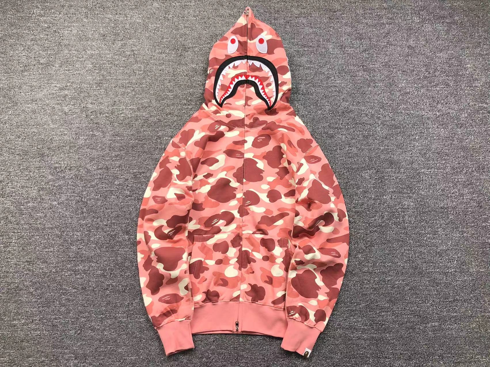 BAPE X BARBIE DOT CAMO SHARK FULL ZIP HOODIE PINK - netstar®