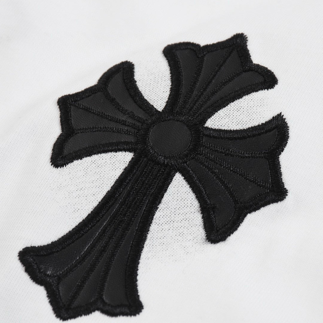 CHROME HEARTS BLACK CROSS T-SHIRT WHITE - netstar®