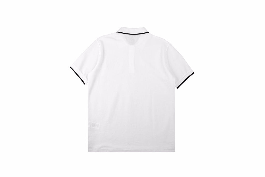 Burberry Textured Polo Shirt in White