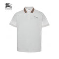 Burberry Striped Collar White Polo Shirt