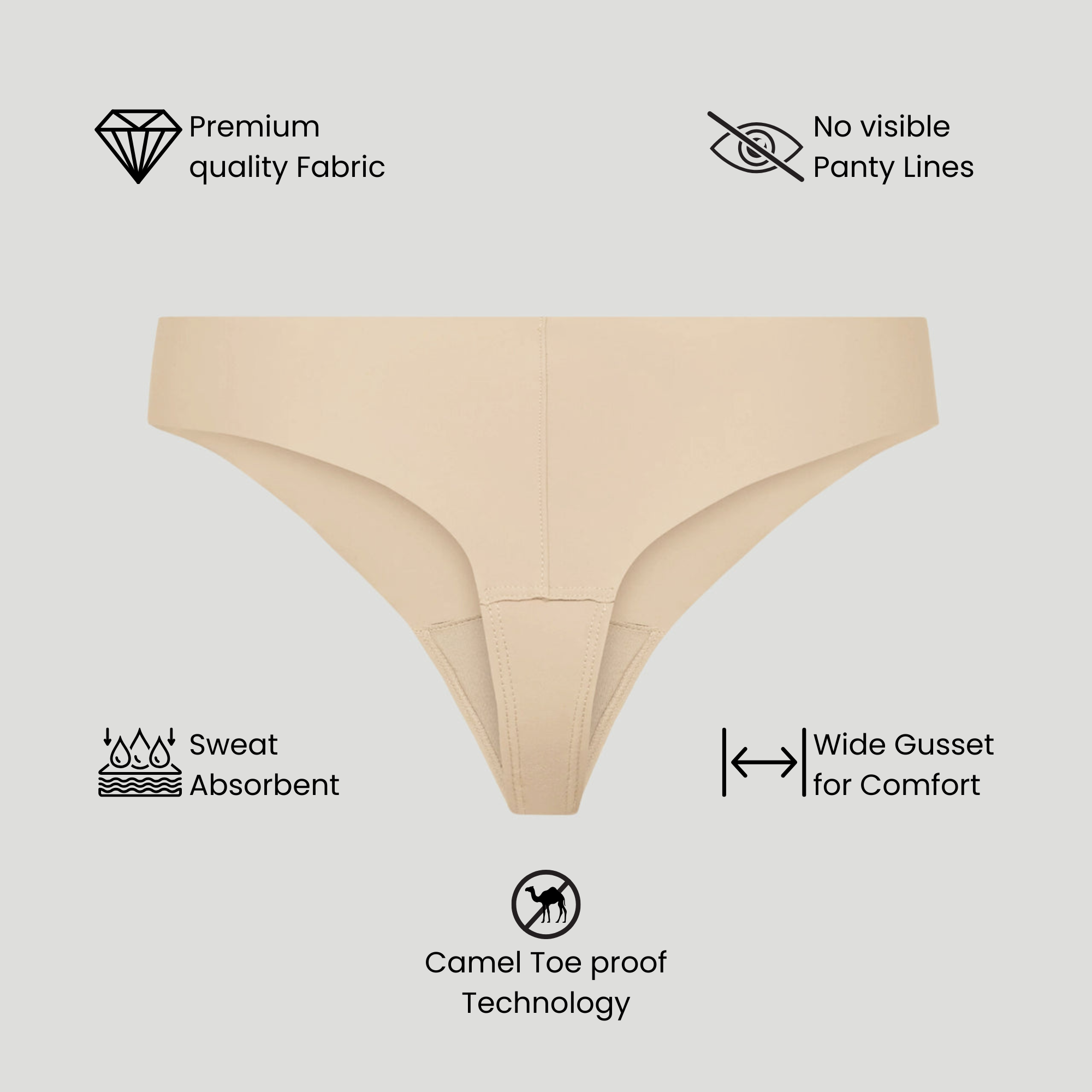 Nuda™ Invisible Camel Toe Thong - netstar