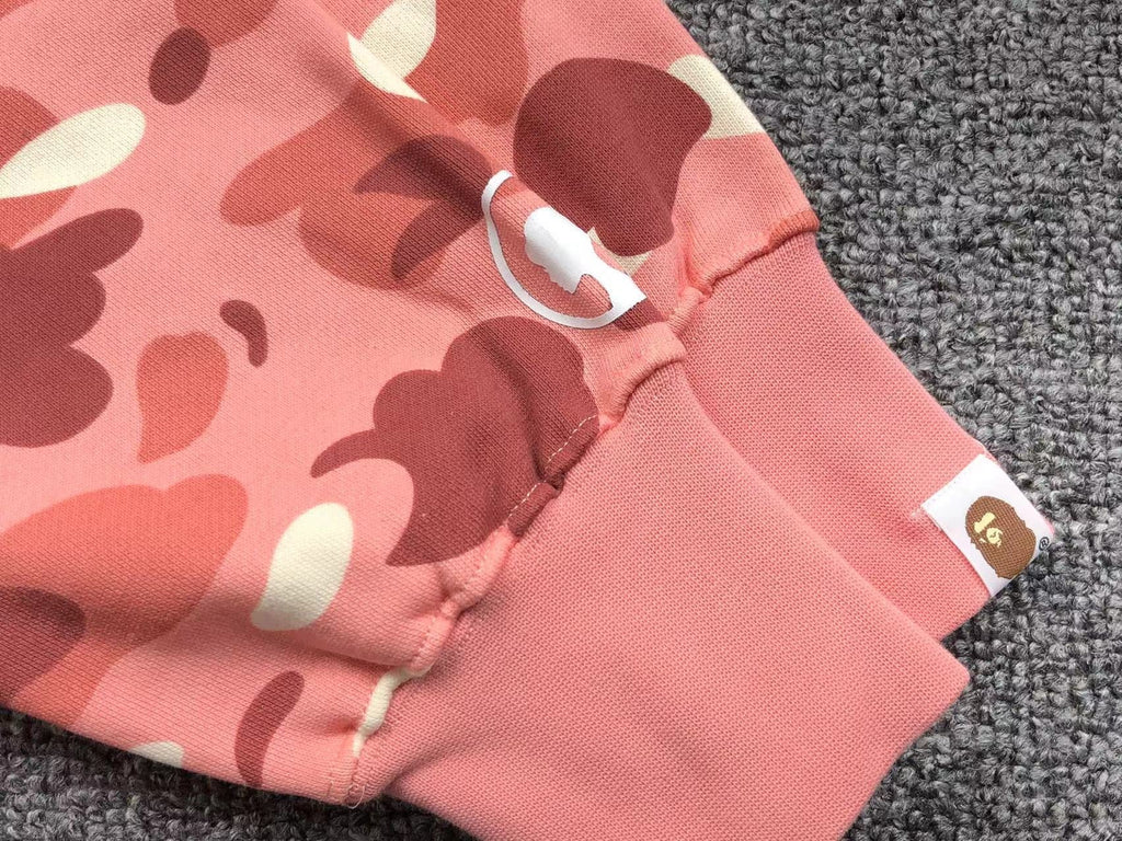 BAPE X BARBIE DOT CAMO SHARK FULL ZIP HOODIE PINK - netstar®