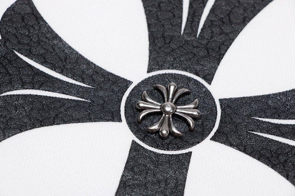 CHROME HEARTS BLACK CROSS SWEATSHIRT WHITE - netstar®