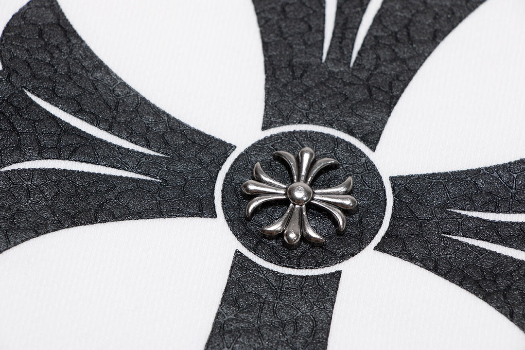 CHROME HEARTS BLACK CROSS SWEATSHIRT WHITE - netstar®