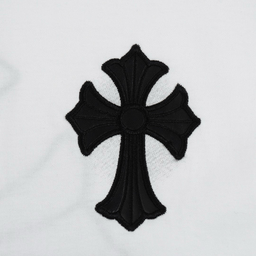 CHROME HEARTS BLACK CROSS T-SHIRT WHITE - netstar®