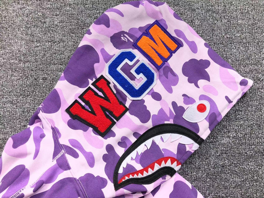 BAPE COLOR CAMO FULL ZIP HOODIE PURPLE - netstar®