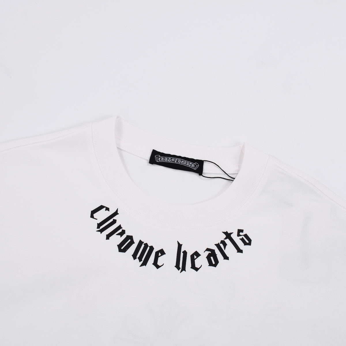 CHROME HEARTS LOGO COLLAR T-SHIRT WHITE - netstar®