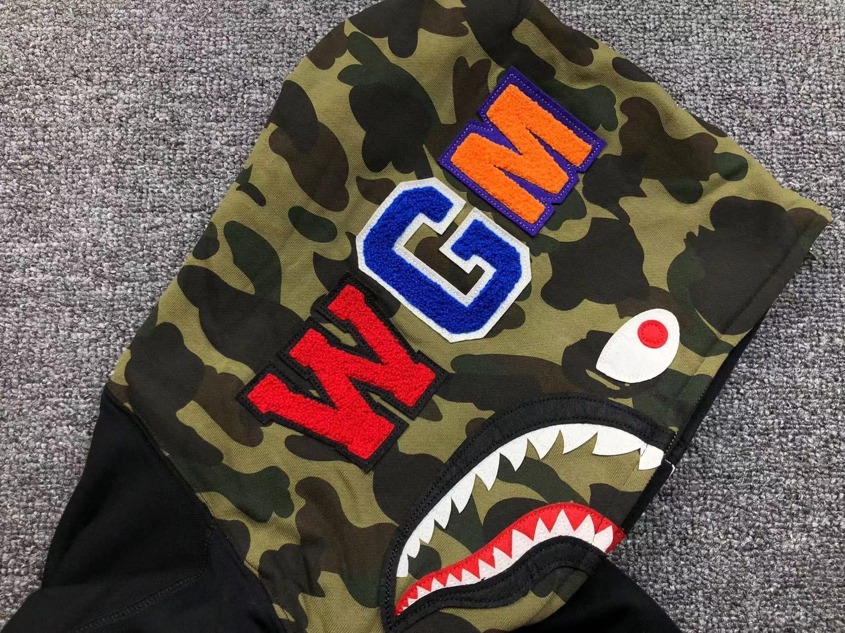 BAPE SHARK FULL ZIP HOODIE BLACK - netstar®