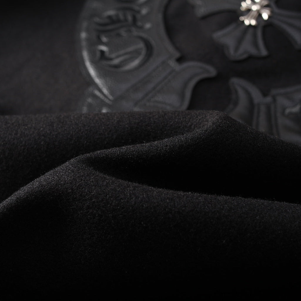 CHROME HEARTS HORSE SHOE LOGO VARSITY JACKET BLACK - netstar®