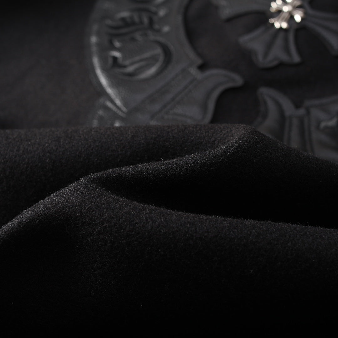 CHROME HEARTS HORSE SHOE LOGO VARSITY JACKET BLACK - netstar®