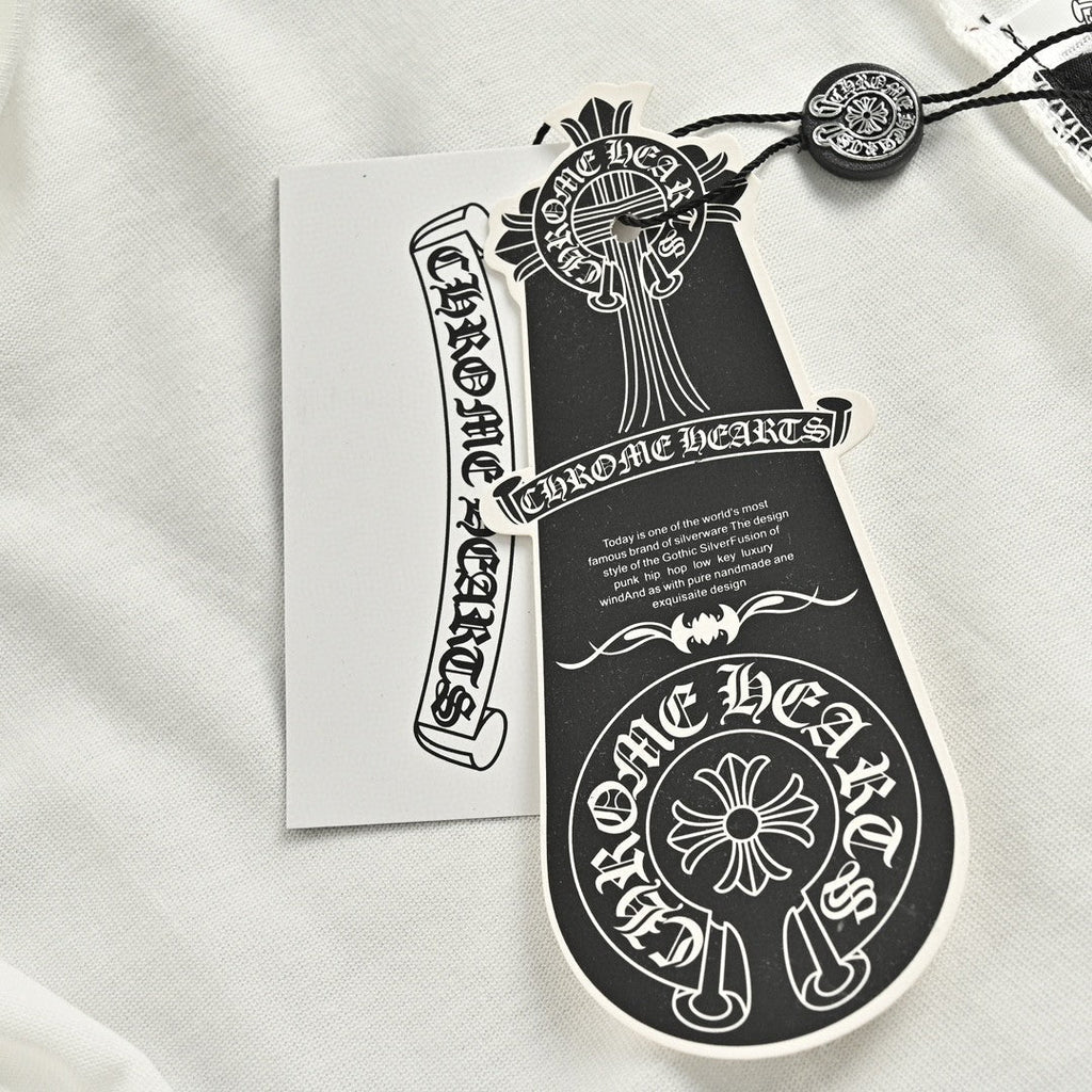 CHROME HEARTS CROSS PATCH COLLAR T-SHIRT WHITE - netstar®