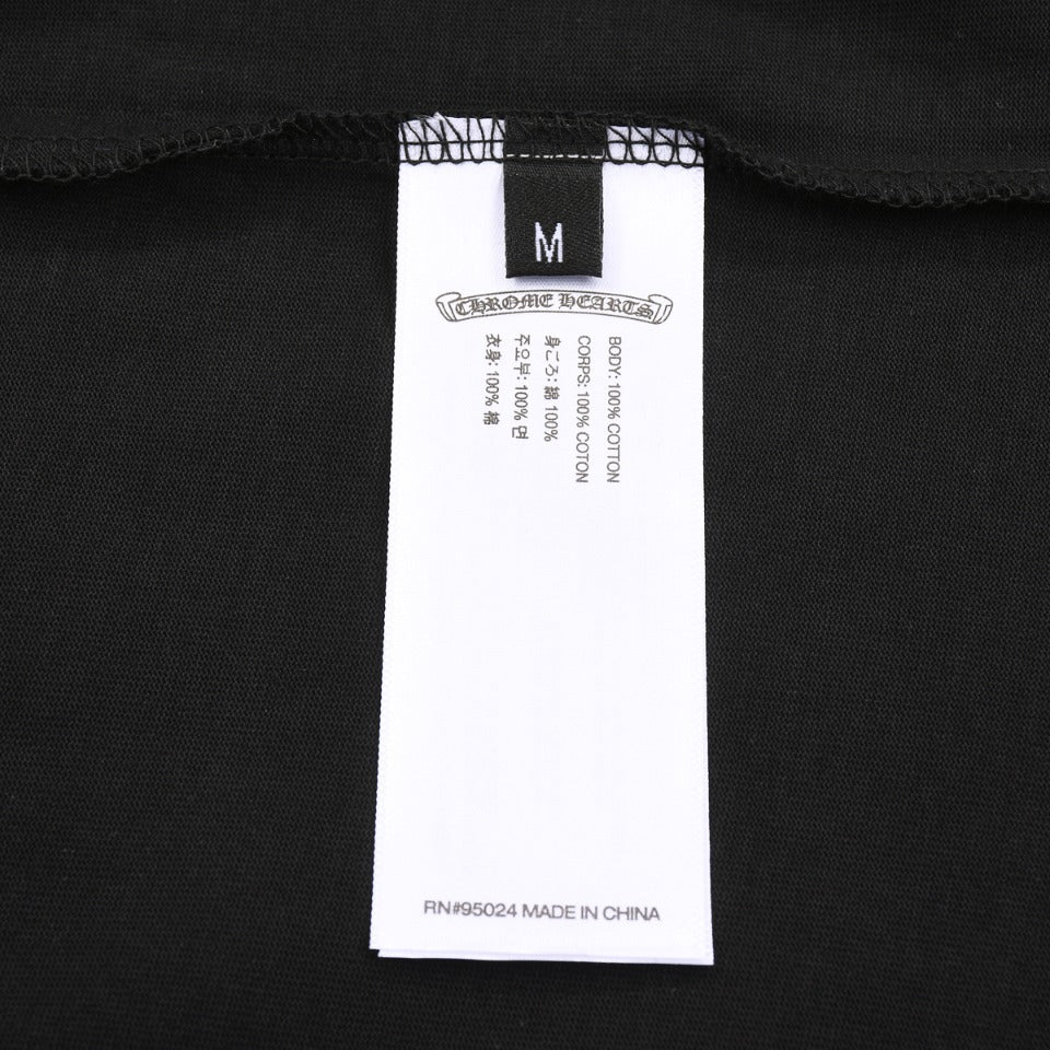CHROME HEARTS LOGO COLLAR T-SHIRT BLACK - netstar®