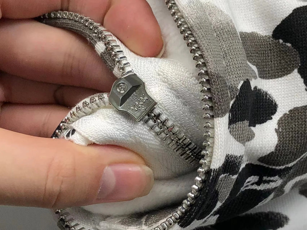 BAPE ABC CAMO SHARK FULL ZIP HOODIE GREY - netstar®