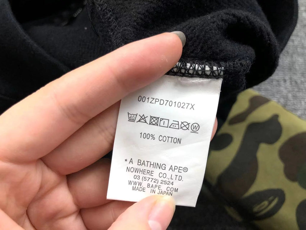 BAPE GREEN CAMO FULL ZIP HOODIE BLACK - netstar®