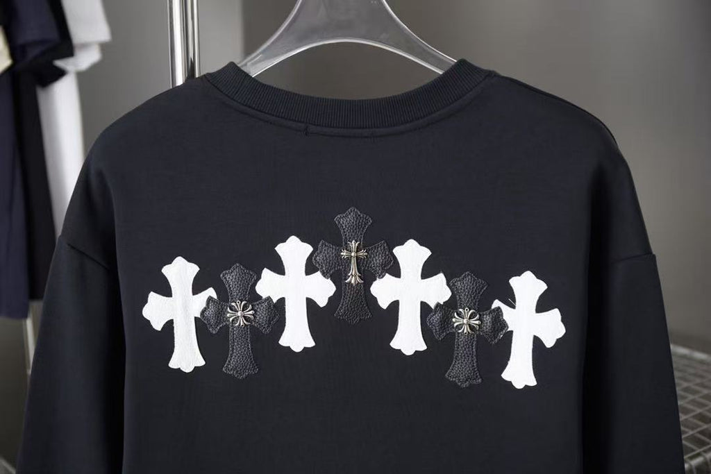CHROME HEARTS CROSS PATCH SWEATSHIRT BLACK - netstar®