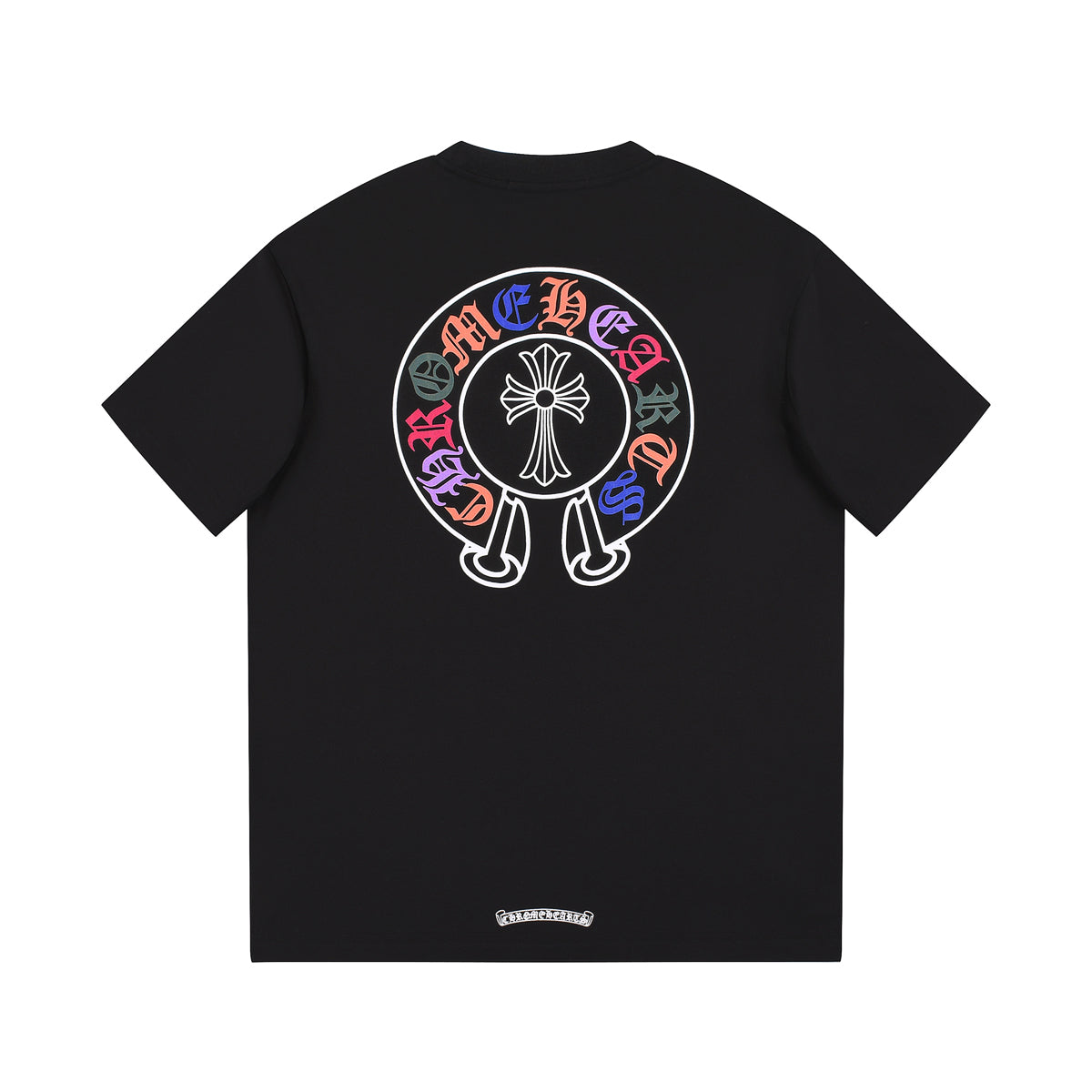 CHROME HEARTS MULTICOLOR HORSE SHOE LOGO T-SHIRT BLACK - netstar®
