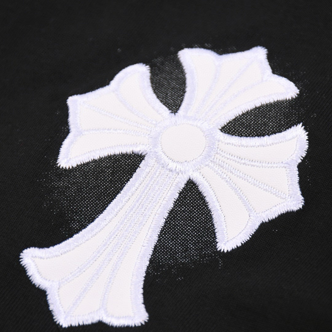 CHROME HEARTS WHITE CROSS T-SHIRT BLACK - netstar®