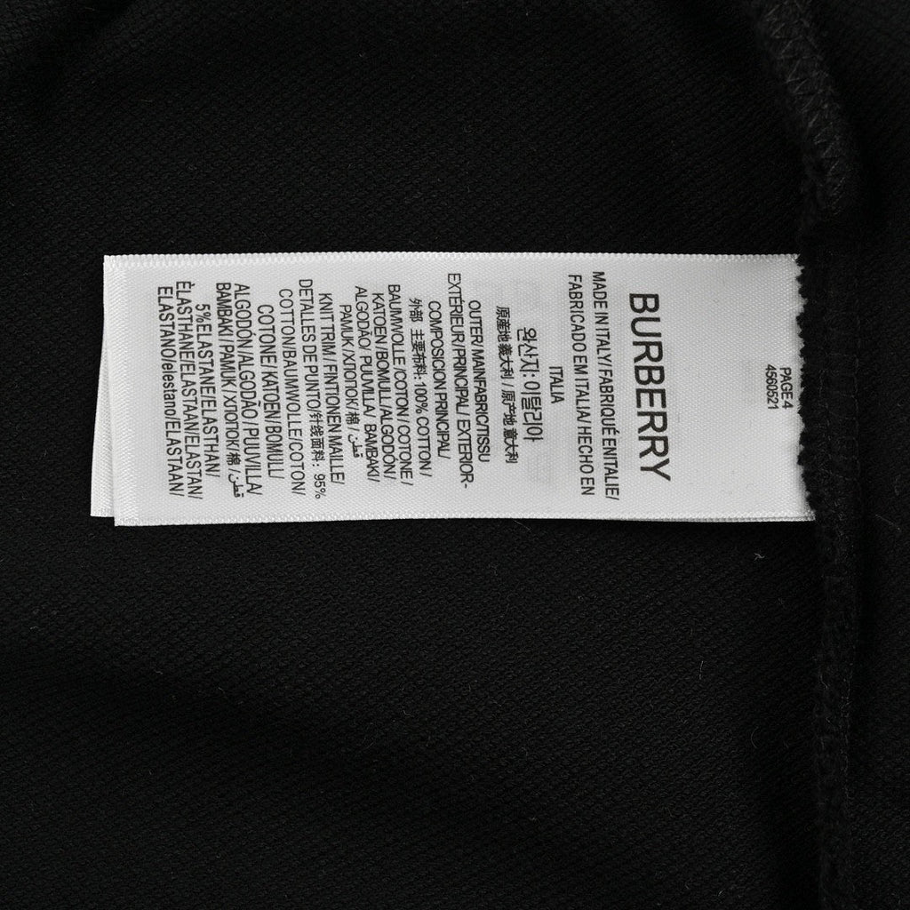 Burberry Monogram Logo Black Polo Shirt