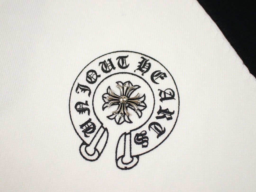 CHROME HEARTS HORSE SHOE LOGO LONGSLEEVE WHITE BLACK - netstar®
