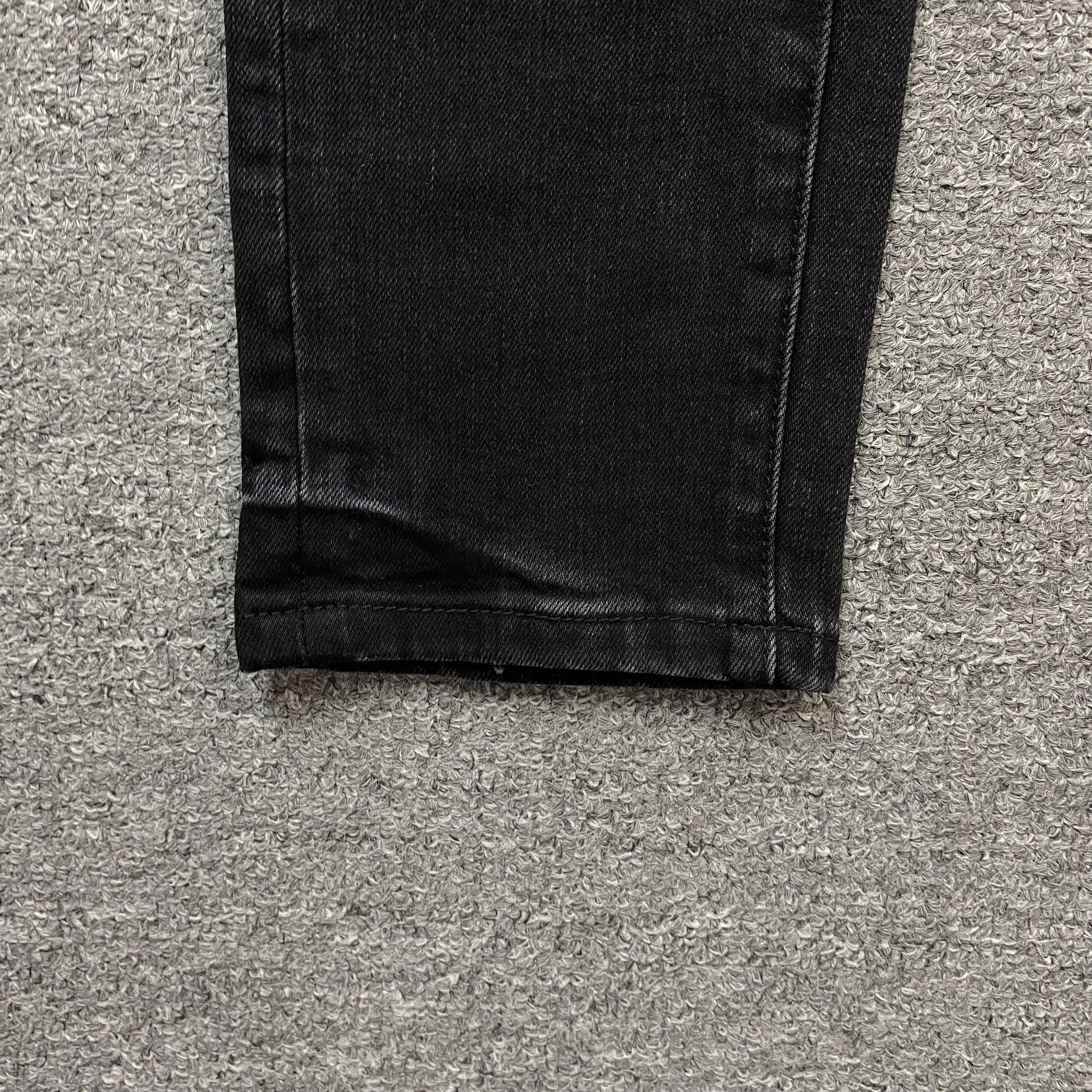 AMIRI CORE APPLIQUE BLACK LEATHER JEANS - netstar®