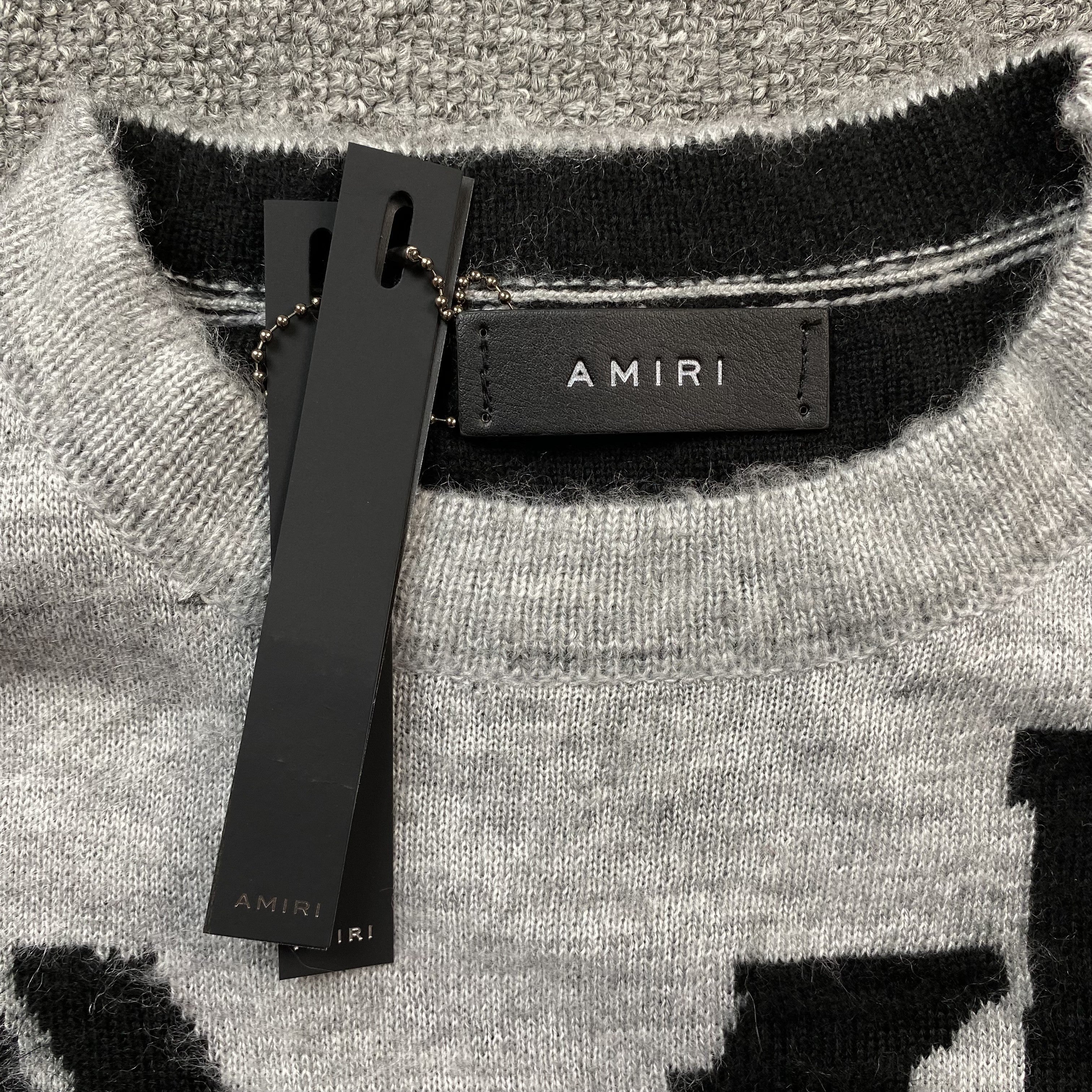 AMIRI STAGGERED GRADIANT CREWNECK GREY - netstar®
