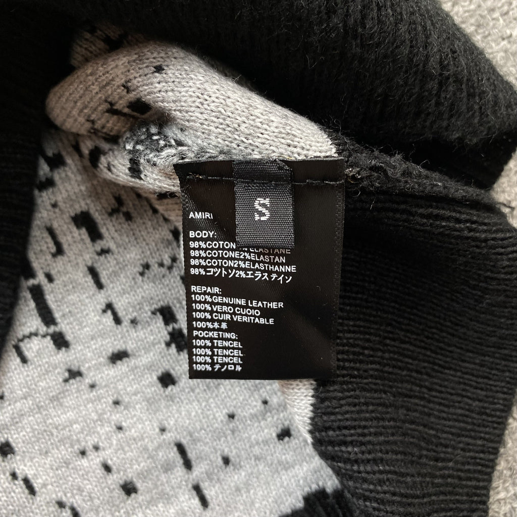 AMIRI STAGGERED GRADIANT CREWNECK GREY - netstar®