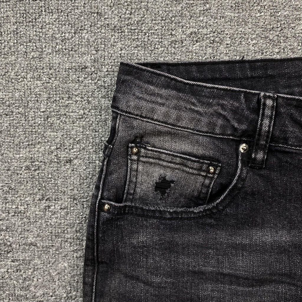 AMIRI VARSITY LOGO REPAIR JEANS - netstar®