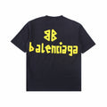 BALENCIAGA LOGO T-SHIRT BLACK YELLOW