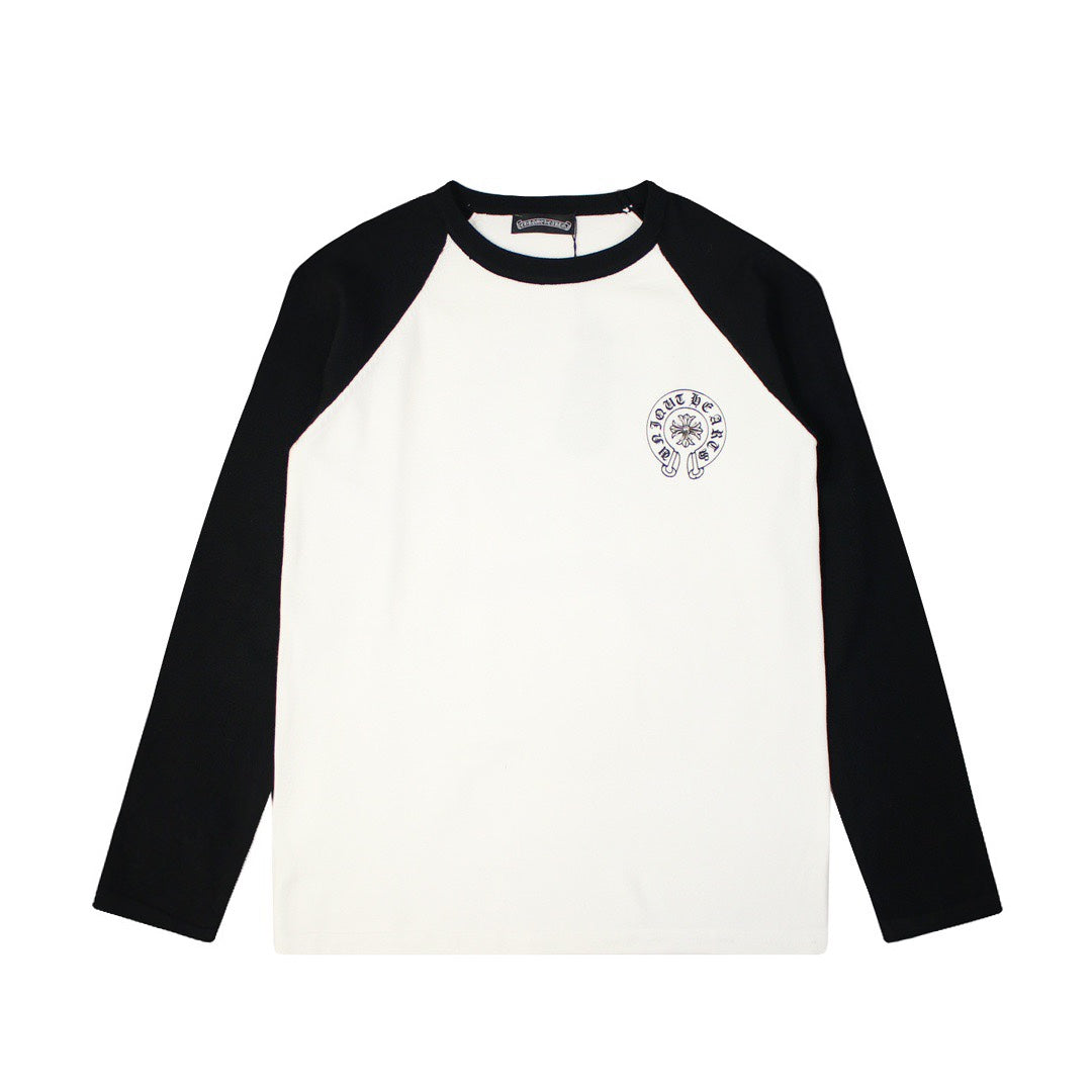 CHROME HEARTS HORSE SHOE LOGO LONGSLEEVE WHITE BLACK - netstar®