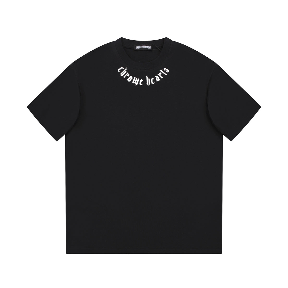 CHROME HEARTS LOGO COLLAR T-SHIRT BLACK - netstar®