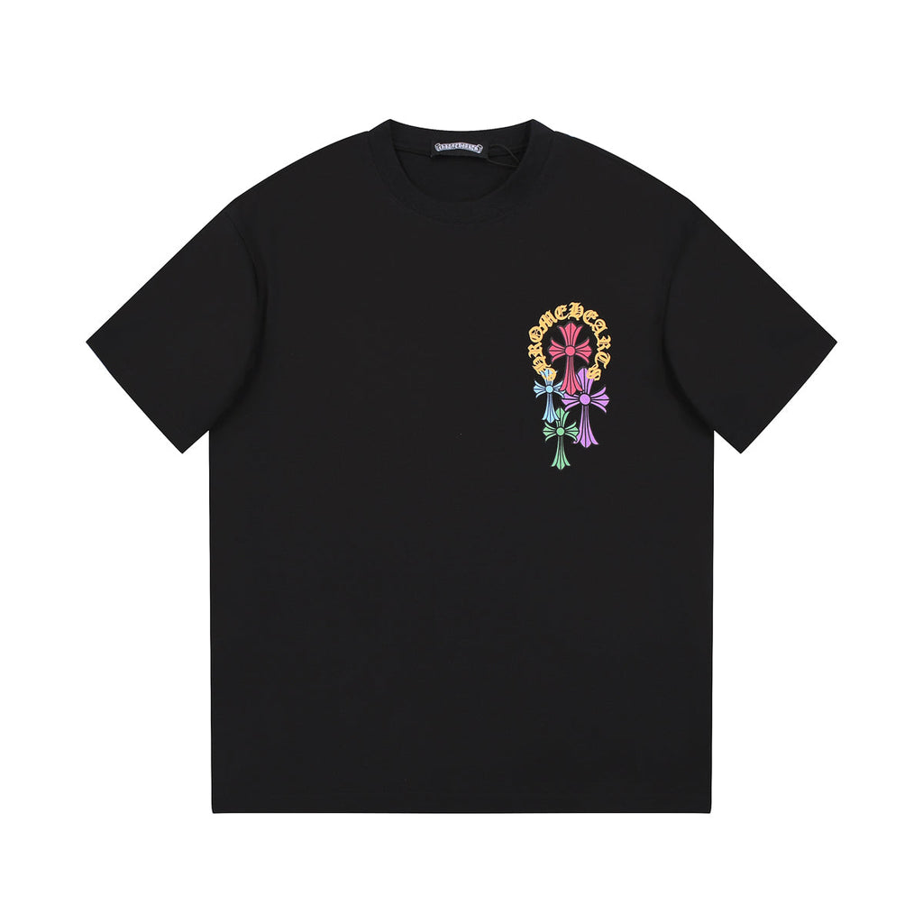 CHROME HEARTS MULTICOLOR HORSE SHOE LOGO T-SHIRT BLACK - netstar®