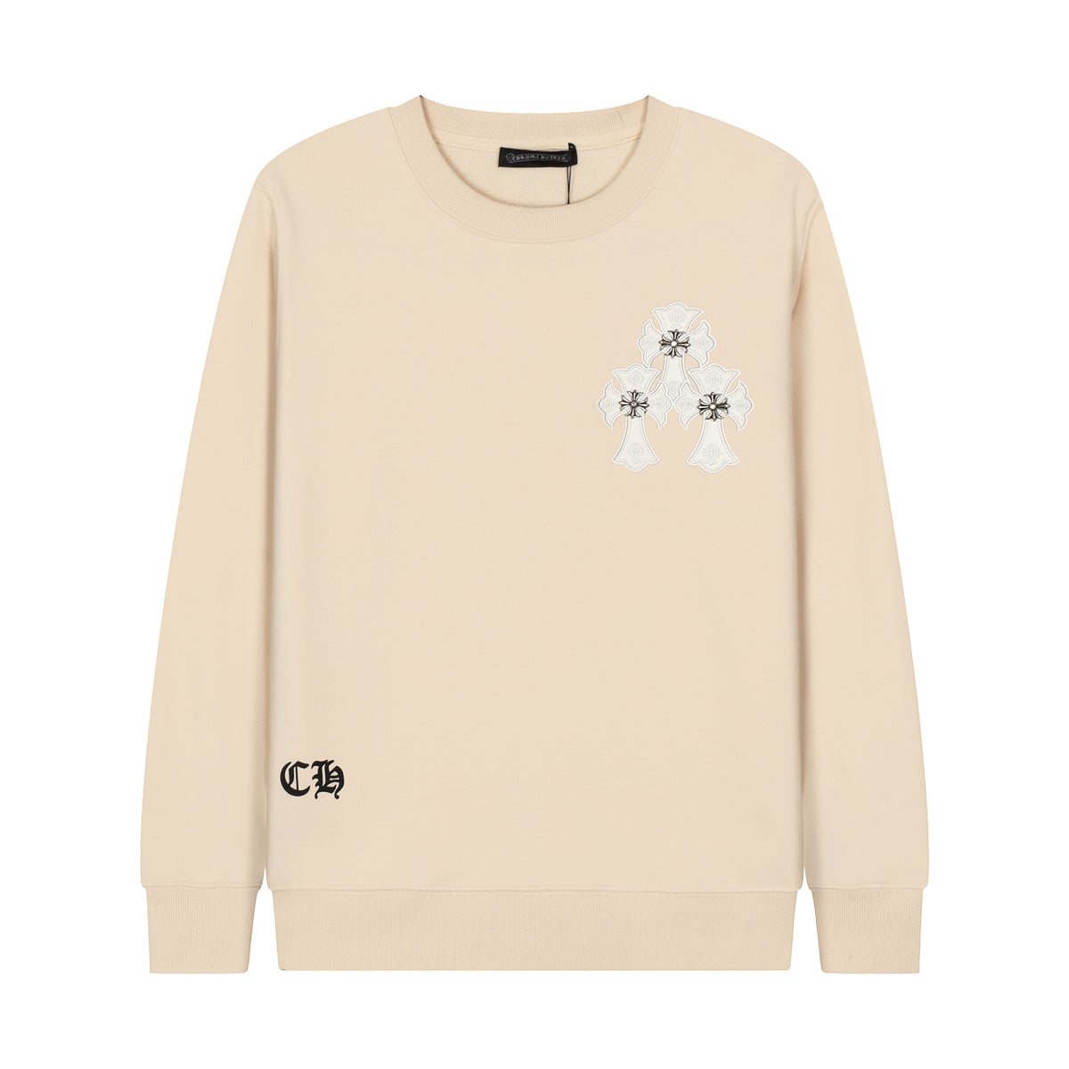 CHROME HEARTS WHITE CROSS PATCH SWEATSHIRT BEIGE - netstar®
