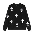 CHROME HEARTS WOOL WHITE CROSS SWEATSHIRT BLACK - netstar®