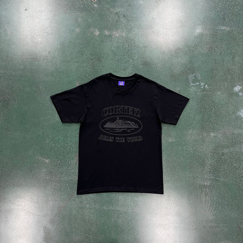 CORTEIZ OG ALCATRAZ TEE TRIPLE BLACK - netstar®