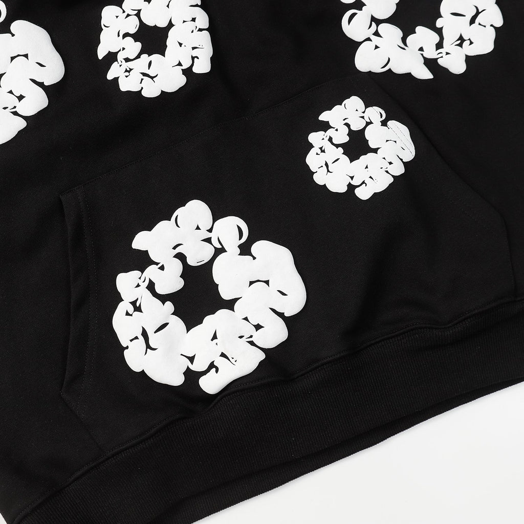DENIM TEARS COTTON WREATH HOODIE BLACK - netstar®