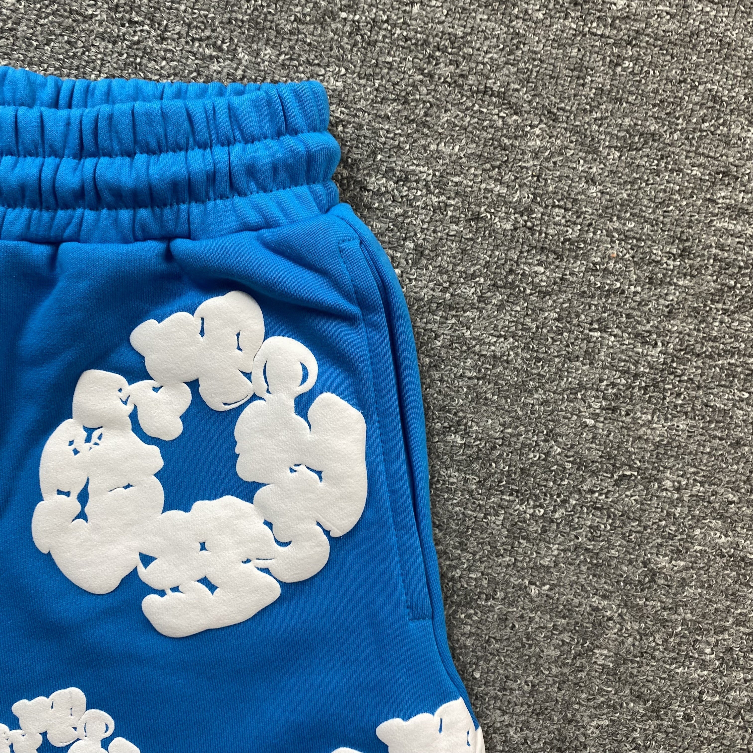 DENIM TEARS COTTON WREATH SHORTS AZURE BLUE - netstar®