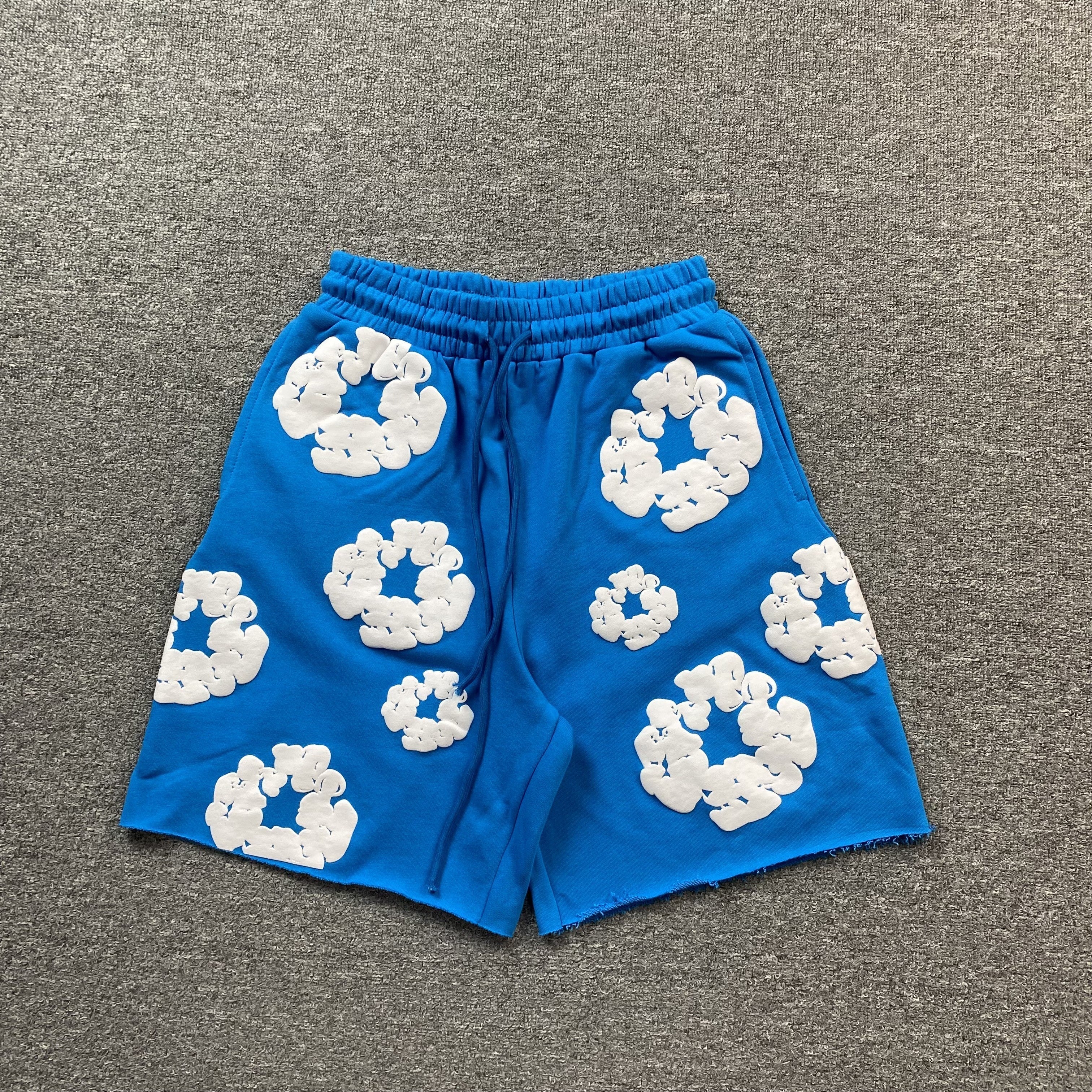 DENIM TEARS COTTON WREATH SHORTS AZURE BLUE - netstar®